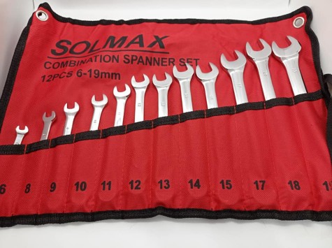 LLAVE COMBINADA 12 PZS SOLMAX